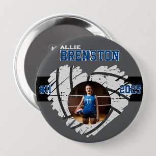 Custom Picture Volleyball Player personalized 10 Cm Round Badge
