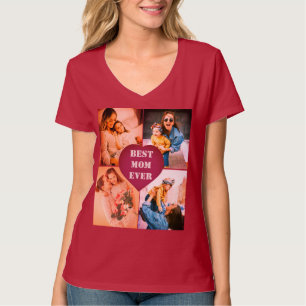 Custom picture x4 and text T-Shirt