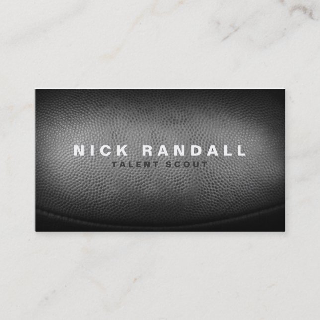 Custom Pigskin Football Texture Masculine Business Business Card (Front)