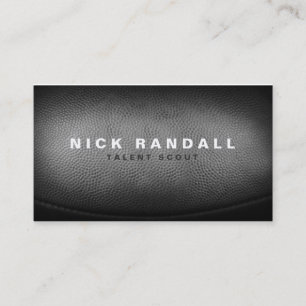 Custom Pigskin Football Texture Masculine Business Card