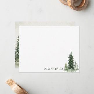 Custom Pine Tree Note Card