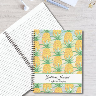 Custom Pineapple Watercolor Gratitude Journal