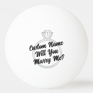 Custom Ping Pong Ball Proposal Engagement Gift