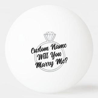 Custom Ping Pong Ball Proposal Engagement Gift