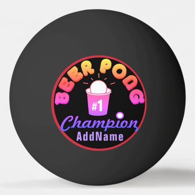 Custom Ping Pong Official League Ball (Front)