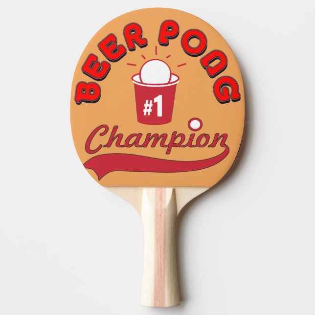 Custom Ping Pong Official League Ball Ping Pong Paddle (Front)