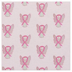 Custom Pink Awareness Ribbon Breast Cancer Fabric