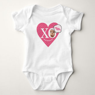 Custom pink Baby Girl My 1'st valentine's! Bodysuit
