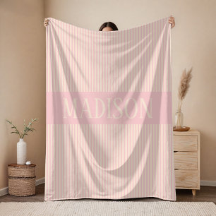 Custom Pink Baby Shower Blanket Gift for Girls
