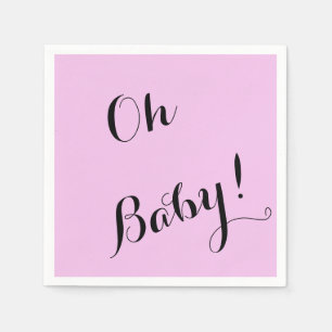 custom pink baby shower napkins for girls