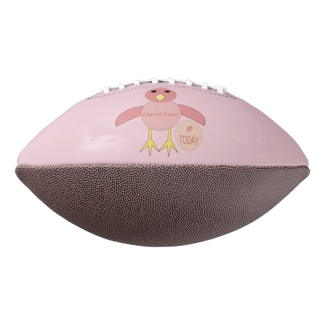 Custom Pink Birthday Girl Chick Football American Football (Rotated 270)