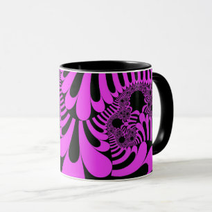 Custom Pink Black Mod Coffee Mug