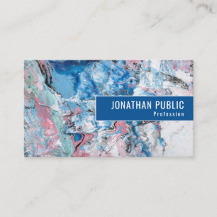 Custom Pink Blue Purple Trendy Modern Abstract Art Business Card