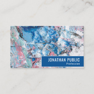 Custom Pink Blue Purple Trendy Modern Abstract Business Card