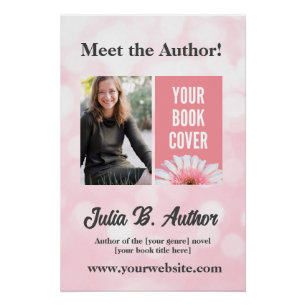 Custom Pink Book Signing Author Book Cover Poster
