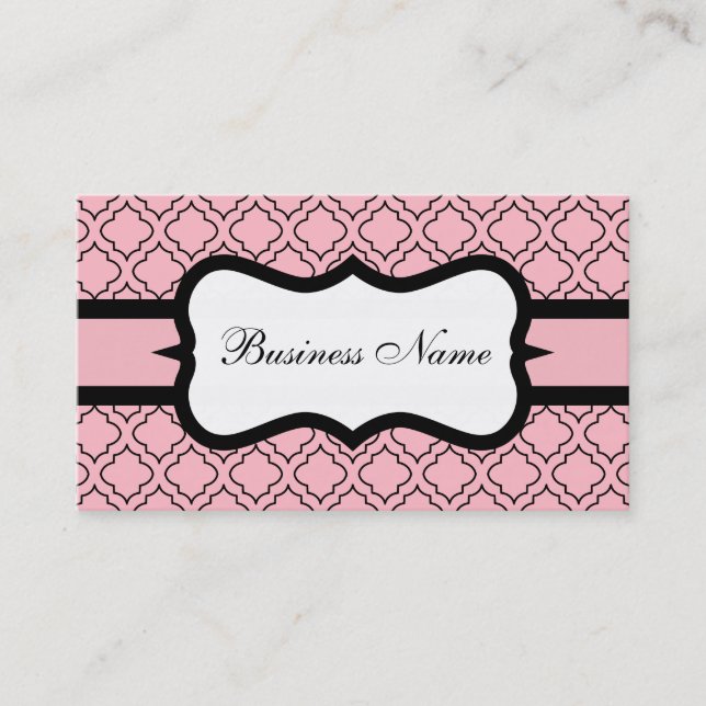 Custom Pink Business Cards (Front)