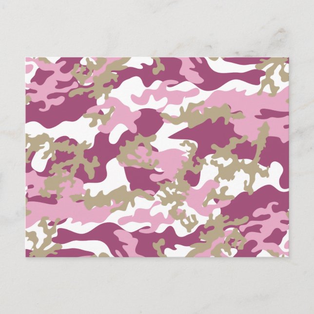 Custom Pink Camo Postcard (Front)