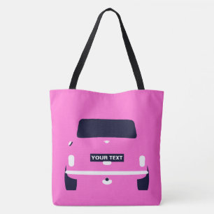 Custom Pink Classic Mini car tote bag