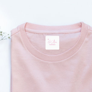 Custom Pink Clothing label for handmade item