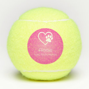 Custom Pink Fetch Ball "Toss, Fetch, Repeat"