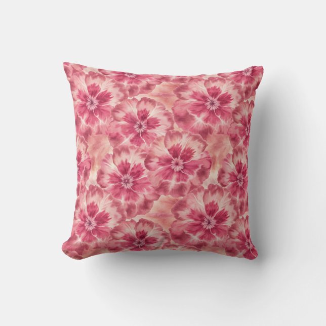 Custom Pink Floral Coquette Cushion (Front)