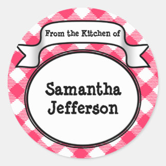 Custom Pink -From the Kitchen Of- Jar or Label
