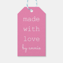 Custom Pink Gift Tags