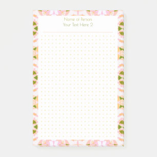 Custom Pink Green Dot Grid Student Gift Planner Post-it Notes