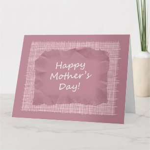 Custom Pink Happy Mother's Day Giant Greeting Card