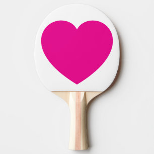 Custom Pink Heart Ping Pong Ball – Romantic Table  Paddle
