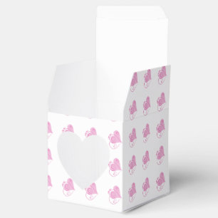 Custom Pink Hearts Favour Boxes
