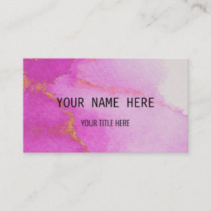 Custom Pink Jewel Tone Business Card