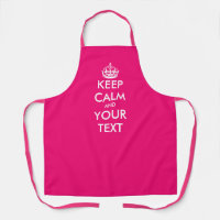 Custom pink keep calm and carry on medium kitchen