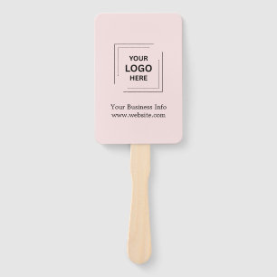 Custom Pink Logo DIY Event Promotion Design Hand Fan