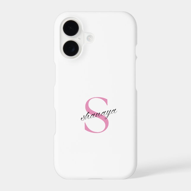 Custom Pink Name Phone Case (Back)