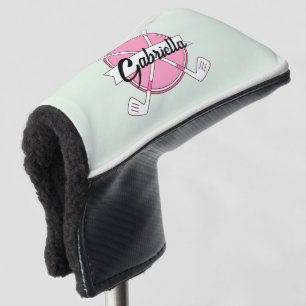 Custom Pink Personalised Golf Clubs Monogram  Golf Head Cover