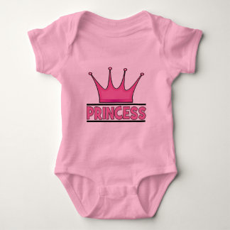 Custom Pink Princess Baby Bodysuit