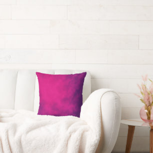 Custom Pink & Purple Smoke Pillow – Black Back