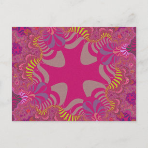 Custom Pink Rainbow Cross Postcard