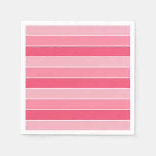 Custom Pink Red White Striped Blank Template Napkin