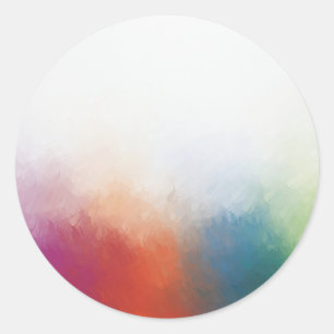 Custom Pink Red Yellow Orange Blue Green Colourful Classic Round Sticker