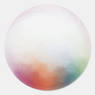 Custom Pink Red Yellow Orange Blue Green Trendy Classic Round Sticker