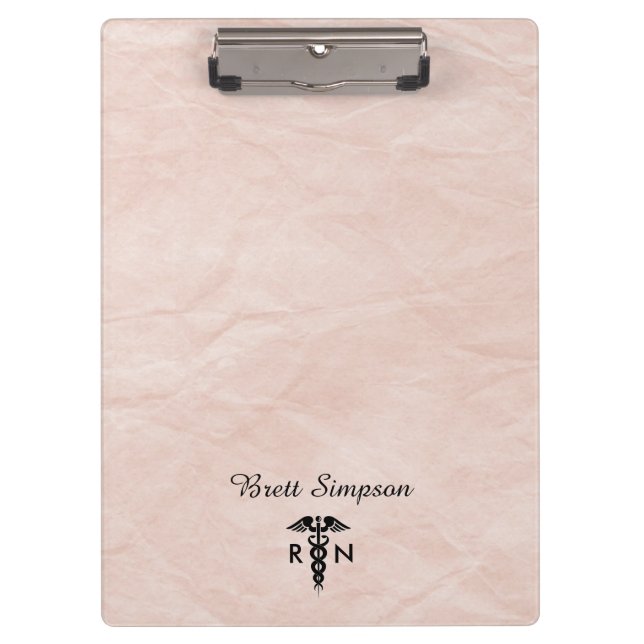 Custom Pink Registered Nurse Clipboard (Front)