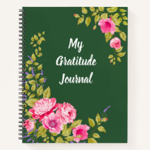 Custom Pink Roses Gratitude Journal