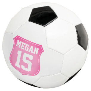 Custom pink soccer ball gift for athletic girl