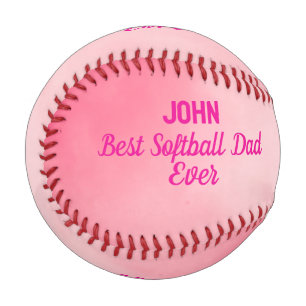 Custom Pink Softball Dad Baseball