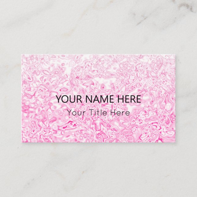 Custom Pink Texture Business Card (Front)