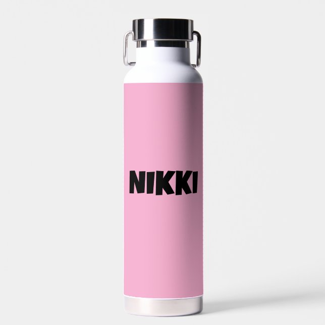 CUSTOM PINK WATER BOTTLE (Front)