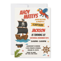 Custom Pirate Birthday Invitation
