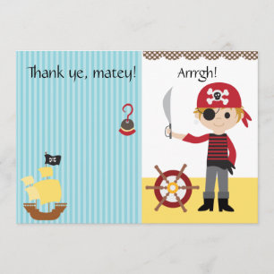 Custom Pirate Boy Thank You